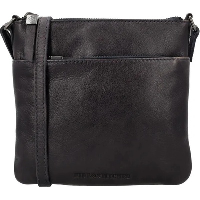 Hide & Stitches Tmavě modrá čtvercová crossbody z pravé kůže „Milano“