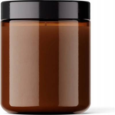 Gift Home Hnedá nádoba na liate sviečky / kozmetiku 120 ml + čierny uzáver