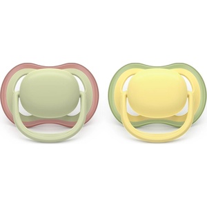 Philips Залъгалки Philips Avent - Ultra Air, 18+м, с кутийка, 2 броя, пастелни, неутрални (SCF349/50) - baby