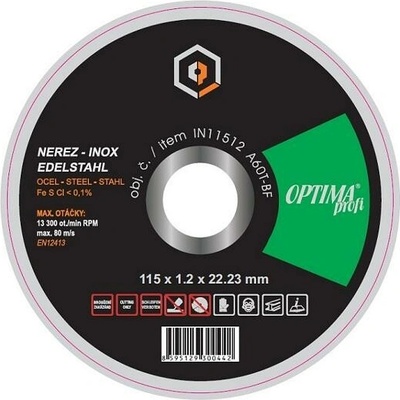 Optima Řezný kotouč profi 115 x 1,2 mm IN11512