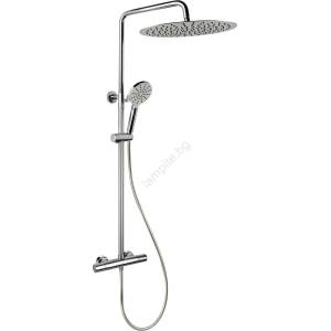 Bath Deluxe Душов комплект с термостатен смесител dragor, лъскав хром (bt0086)