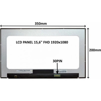 SIL LCD PANEL 15,6" FHD 1920x1080 30PIN MATNÝ IPS / BEZ ÚCHYTŮ 77042505