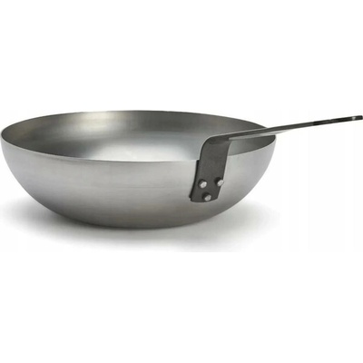 Ocelový wok 24 cm Mineral B hluboká pánev indukce De Buyer D-5611-24