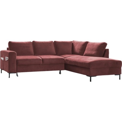 Miuform Розов кадифен разтегателен ъглов диван (десен ъгъл) Lofty Lilly - Miuform (970KRO29)