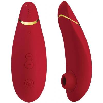 Womanizer Засмукващ вибратор Womanizer Premium II, червен + подарък чанта за играчки