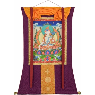Sanu Babu Thangka, Bílá Tára, 80x110cm