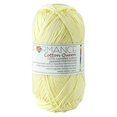 Performance Bavlněná příze Cotton Queen 0175 - žlutá 50g 125m
