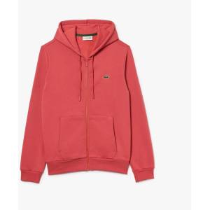 Lacoste Суичър Lacoste Zip-Up Fleece Hoodie - Red