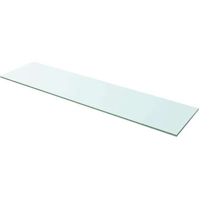 vidaXL Плоча за рафт, прозрачно стъкло, 100 x 25 см (243845)