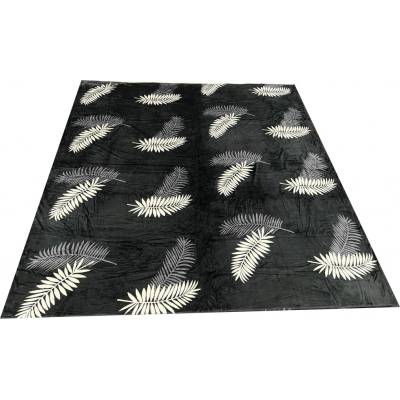 Microfaserová deka 200x230cm bílošedé kapradí