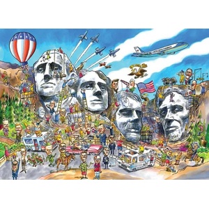 Cobble Hill - Puzzle DoodleTown: Mount Rushmore - 1 000 piese