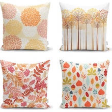 Minimalist Cushion Covers Autumn Design 45 x 45 cm 4ks