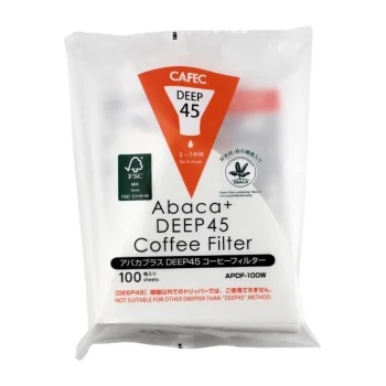 Cafec Abaca+ Deep 45 хартиени филтри 100 бр (APDF-100W)