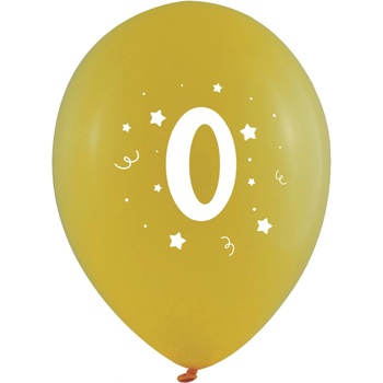 Image 1 of Globos Festival БАЛОНИ 10 БР. 12" - 30 СМ С ПЕЧАТ - ЦИФРА 0