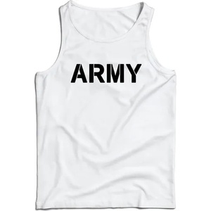 DRAGOWA Мъжки потник army, бял, 160 г/м2 (7918)