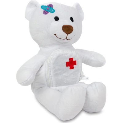 Sleep-well medvěd doktor bílý s kapsou 30 cm