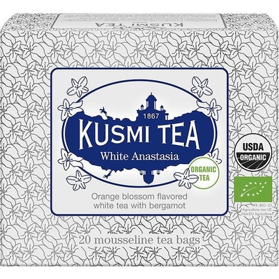 Kusmi Tea Porciovaný biely čaj White Anastasia Bio 20 vrecúšok