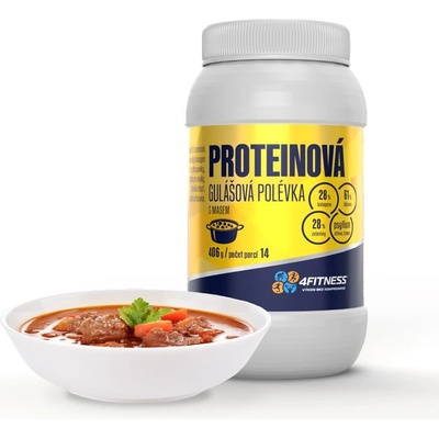 4Fitness Gulášová proteinová polévka s masem 406 g