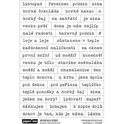 PAPERO AMO ♥ Samolepky - TEPLO DOMOVA / Fráze – Hledejceny.cz