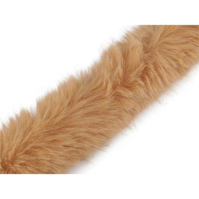 Všívací oděvní / dekorační kožešina kulatá šíře 7 cm Varianta: 6 béžová, Balení: 1 m 58874/150722/274768