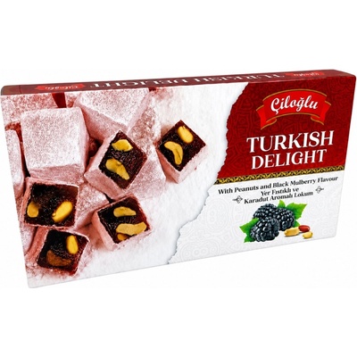 Ciloglu Turkish Delight Mulberry with Peanuts Lokum 300 g