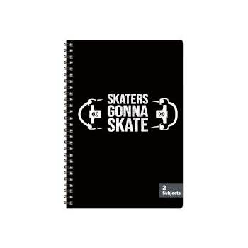 Image 1 of Sentio Тетрадка със спирала Skate 17х25см, 2 теми, 70 листа