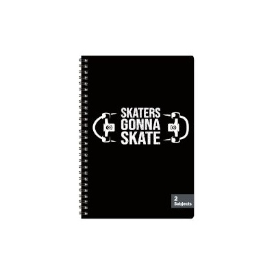 Sentio Тетрадка със спирала Skate 17х25см, 2 теми, 70 листа