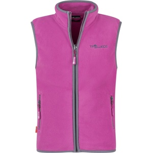 TROLLKIDS Детски поларен елек Trollkids Kid's Arendal Vest Fleece vest - Fresh Berry - размер 128 (EU) (703-2083-2816)