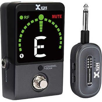 Xvive Безжична китарна система Xvive P58 - предавател + приемник с тунер педал
