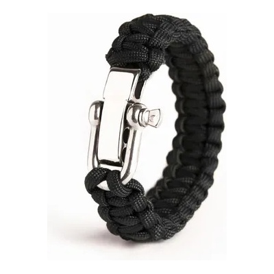 WARAGOD Bazin гривна с регулируема метална закопчалка, черна (WAR003606)