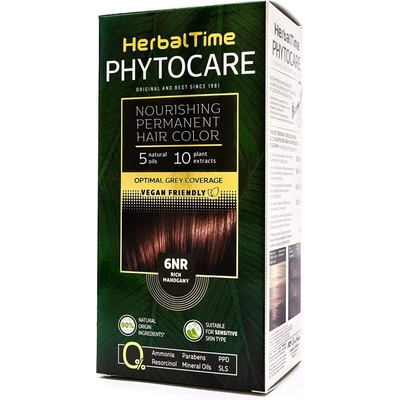 Herbal Time Phytocare Боя за коса, Наситен махагон, 6NR