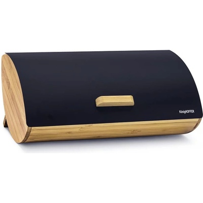 KönigHOFFER Chlebovka, chlebník COSMIC černý, dřevo/kov – Zbozi.Blesk.cz