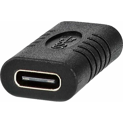 NEDIS USB-C adaptér/ USB 3.2 Gen 2/ USB-C zásuvka/ USB-C zásuvka/ 10 Gbps/ BOX/ černý CCGB64900BK