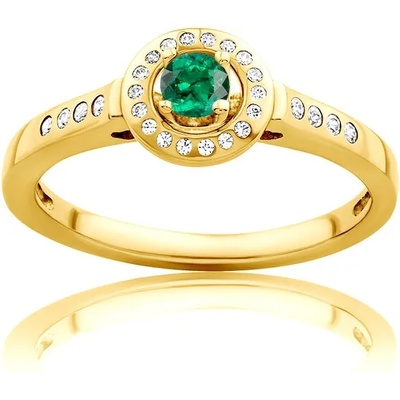 SAVICKI Пръстен Secret Garden: злато, смарагд