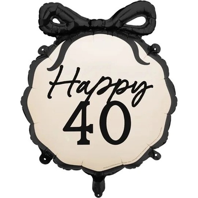 PartyDeco Fóliový balón Happy ''40''