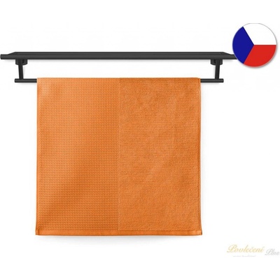 Veba Ručník WATER 500 Velké kostky oranžová 50 x 90 cm