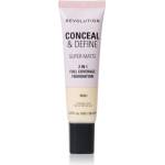 Revolution Conceal & Define матиращ фон дьо тен цвят F0.2N 23ml