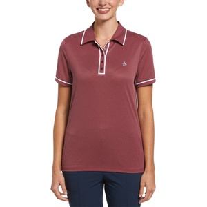 Original Penguin Golf Блуза с яка Original Penguin Golf Women's Essentials Short-Sleeve Performance Polo Shirt - Cordovan