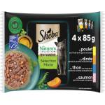 Sheba Natures Collection Mix паучове за котка с птиче и риба 4 * 85gr