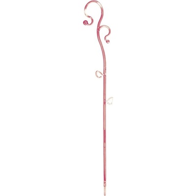PROSPERPLAST Podpera na orchideu DECOR III ružová transparentná 39 cm