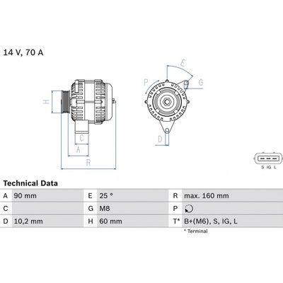 Generátor BOSCH 0 986 040 461 (0986040461)