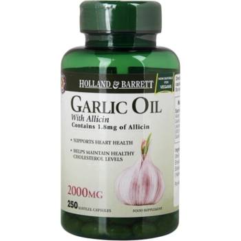 Image 1 of Holland & Barrett Garlic Oil With Allicin 2000 mg [250 капсули]