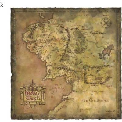 Mapa Lord of the Rings Art Print Parchment