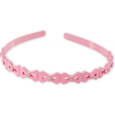 Plastová čelenka s kamínky černá – Zboží Dáma