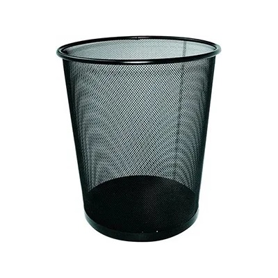 Кошница за хартия с метална мрежа черна 12l (c02936)