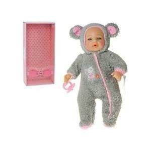 Mádara Baby doll in grey jumpsuit 40cm with sound box speaks and sings in Polish Adar