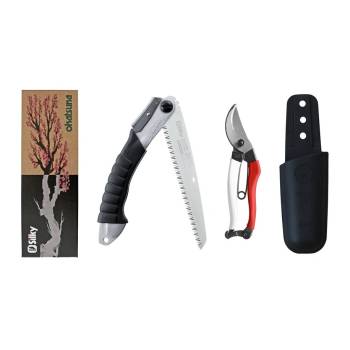 Okatsune Zasilky-1 Японски комплект за резитба лозарска ножица, трион и калъф