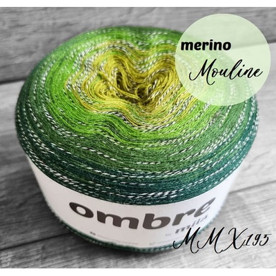 MILA OMBRE MERINO Mouliné 1200m/4nitka MMX195 - HLUBOKÝ LES