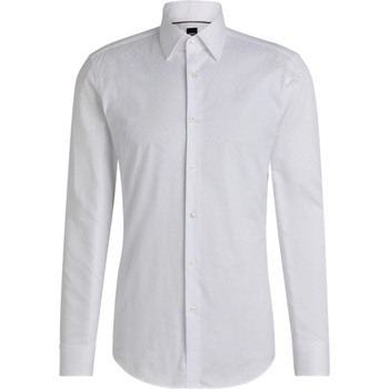 HUGO BOSS Риза с дълъг ръкав Boss Men's H-Hank-Kent-C1 Long Sleeve Shirt - White 100
