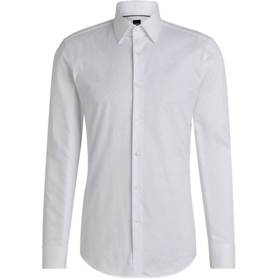 HUGO BOSS Риза с дълъг ръкав Boss Men's H-Hank-Kent-C1 Long Sleeve Shirt - White 100